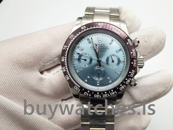 Rolex Daytona 116506 Jasnoniebieski męski automatyczny zegarek platynowy 950