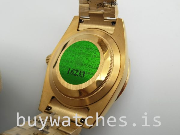 Rolex Day-Date 128348rbr 36 mm Złoty automatyczny zegarek unisex z diamentami