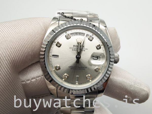 Rolex Day-Date 128239 Męski automatyczny zegarek diamentowy 36 mm