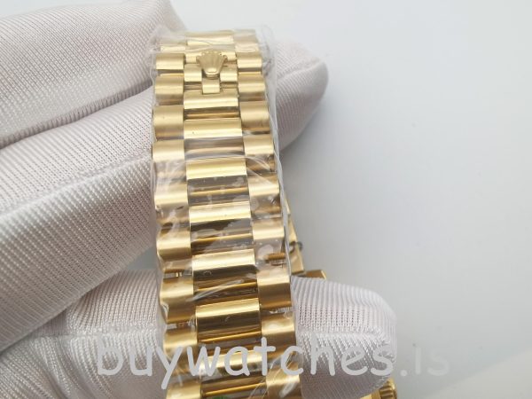 Rolex Day-Date II 218238 Automatic Mens 41 mm stalowy zegarek z żółtego złota