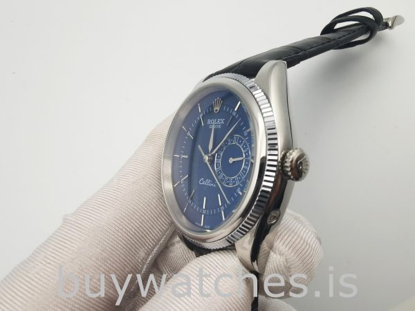 Rolex Cellini Date 50519 Męski 39 mm stalowo-niebieski automatyczny zegarek