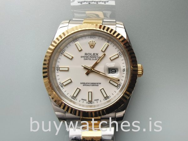 Rolex Datejust Oyster White Stk Asian 2813 Męski biały automatyczny zegarek