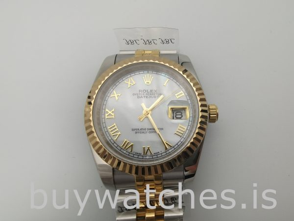 Rolex Datejust 116233 Women White Steel 36 mm automatyczny zegarek