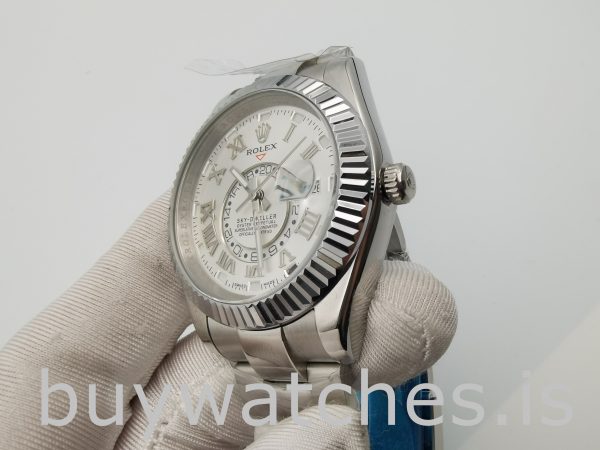 Rolex Sky-Dweller 326939 Ivory Dial 42mm Męski okrągły automatyczny zegarek