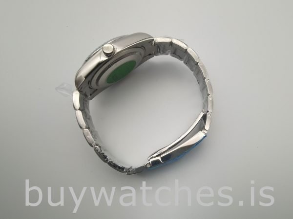Rolex Datejust 4770 White Dial Men 41mm Zegarek z rzymskimi cyframi