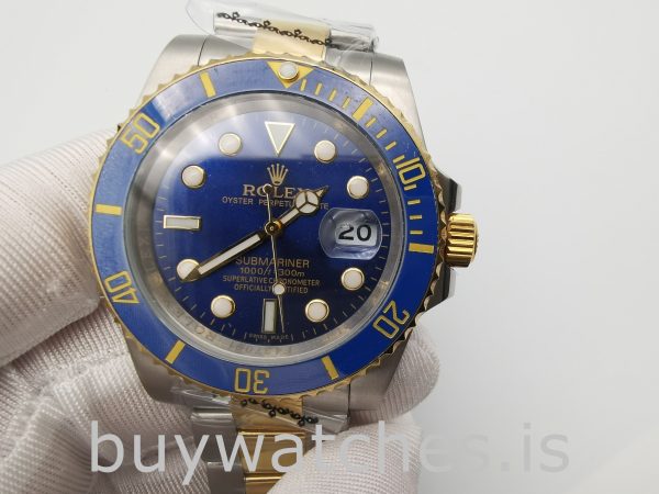 Rolex Submariner 116613LB Okrągły złoty zegarek ze stali nierdzewnej 40 mm