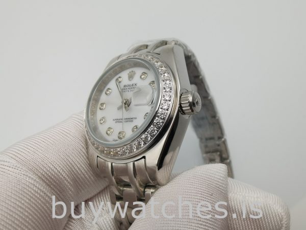 Biały złoty Dial Ladys 29mm Automatyczny zegarek