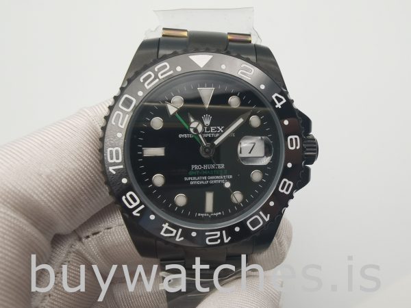 Rolex GMT Master II 116710 Czarny męski stalowy zegarek z kopertą 40 mm