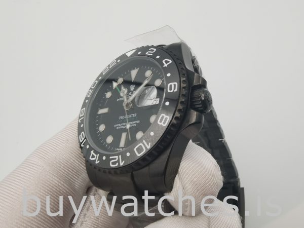 Rolex GMT Master II 116710 Czarny męski stalowy zegarek z kopertą 40 mm