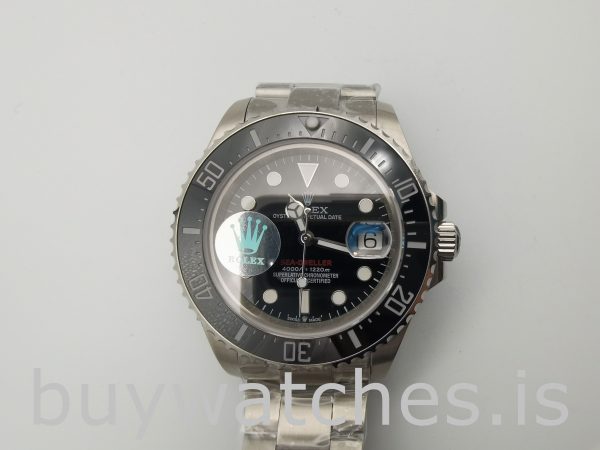 Rolex Sea-Dweller 126600 Czarny stalowy okrągły 43 mm szwajcarski zegarek