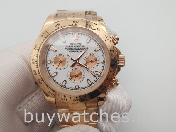 Rolex Daytona 116505 Męski zegarek z kopertą 40 mm w kolorze różowego złota