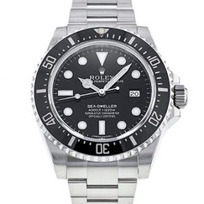 Rolex Sea-Dweller 116600 Męski zegarek ze stalową czarną tarczą 40 mm